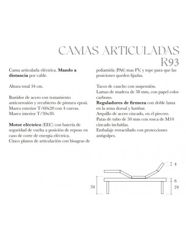 Cama Articulada Eléctrica Dupen con Mando y...