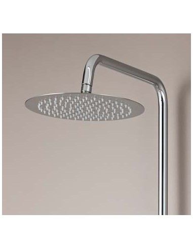 COLUMNA DUCHA TERMOSTÁTICA REDONDA CROMO/NEGRO