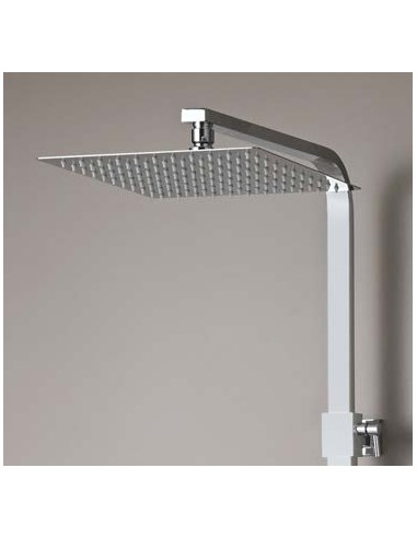 COLUMNA DUCHA TERMOSTÁTICA CUADRADA CROMO/NEGRO