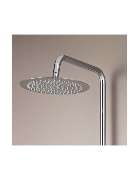 COLUMNA DUCHA MONOMANDO REDONDA CROMO/NEGRO